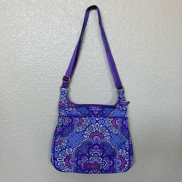 NWOT Vera Bradley Purple Lilac Tapestry Paisley Crossbody Bag Purse - Picture 2 of 9